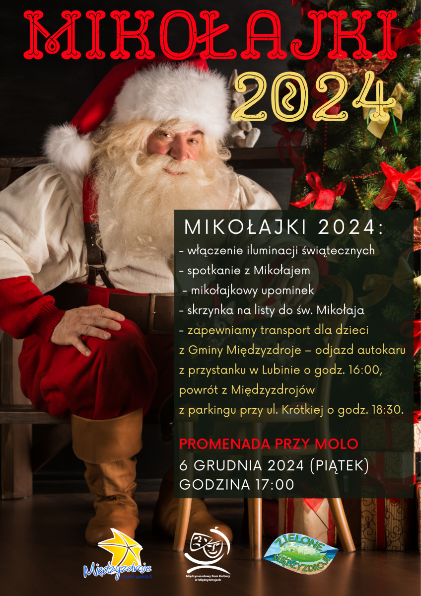 Mikołajki 2024 promenada przy molo 6 grudnia 2024 godzina 17:00